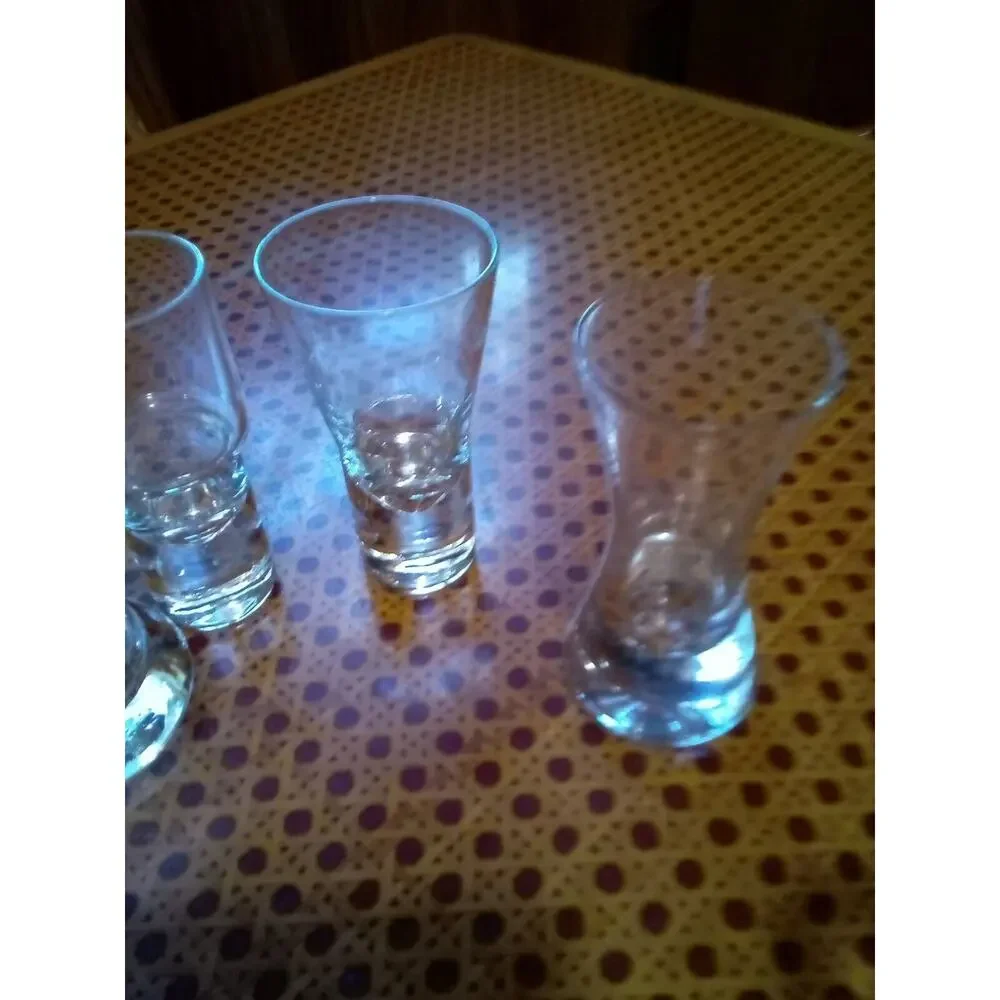 Set of 6 Vintage Assorted Shot Glasses.